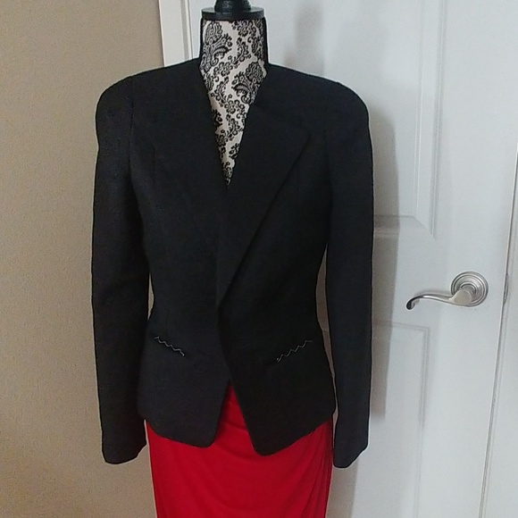 MAX STUDIO - Great Style - Black Blazer Sz 8 NWT Ret$298 - Picture 2 of 6